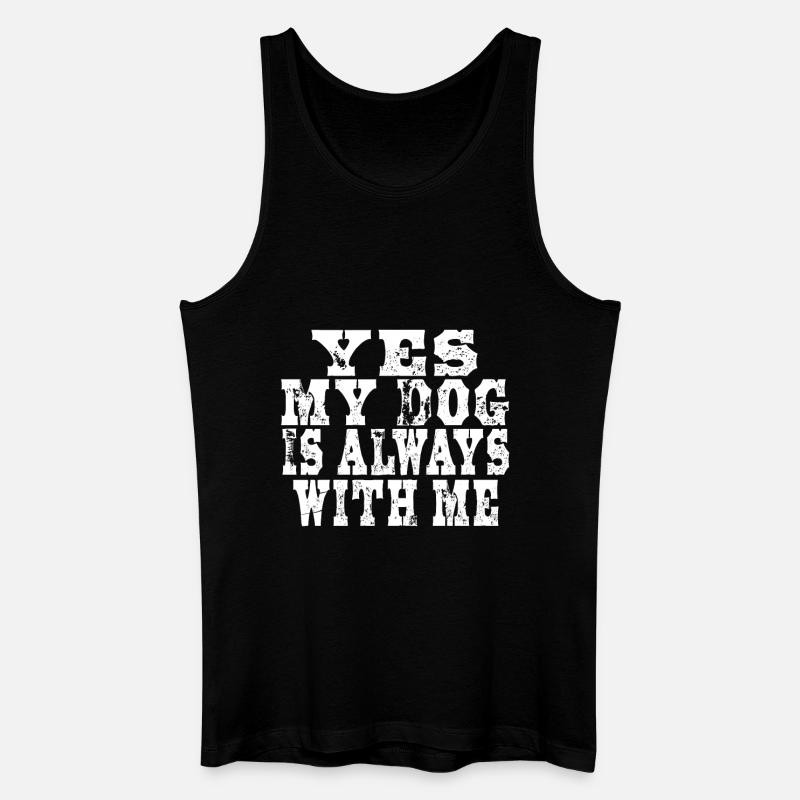 Hunde Spruch Mann - Männer Bio Tank Top - Schwarz