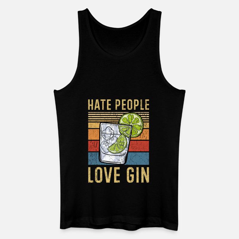Gin Spruch Gin Geschenke - Männer Bio Tank Top - Schwarz