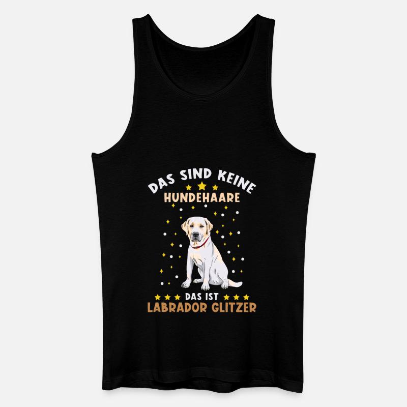 Labrador Glitzer - Männer Bio Tank Top - Schwarz