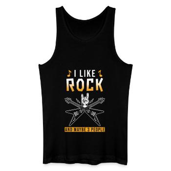 Rock sort drôle rockers - Débardeur bio Homme - noir - Devant