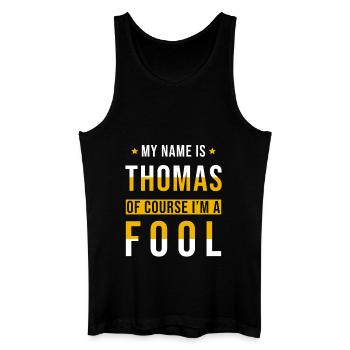 Thomas Name Geschenk lustig Spruch - Männer Bio Tank Top - Schwarz - Vorne