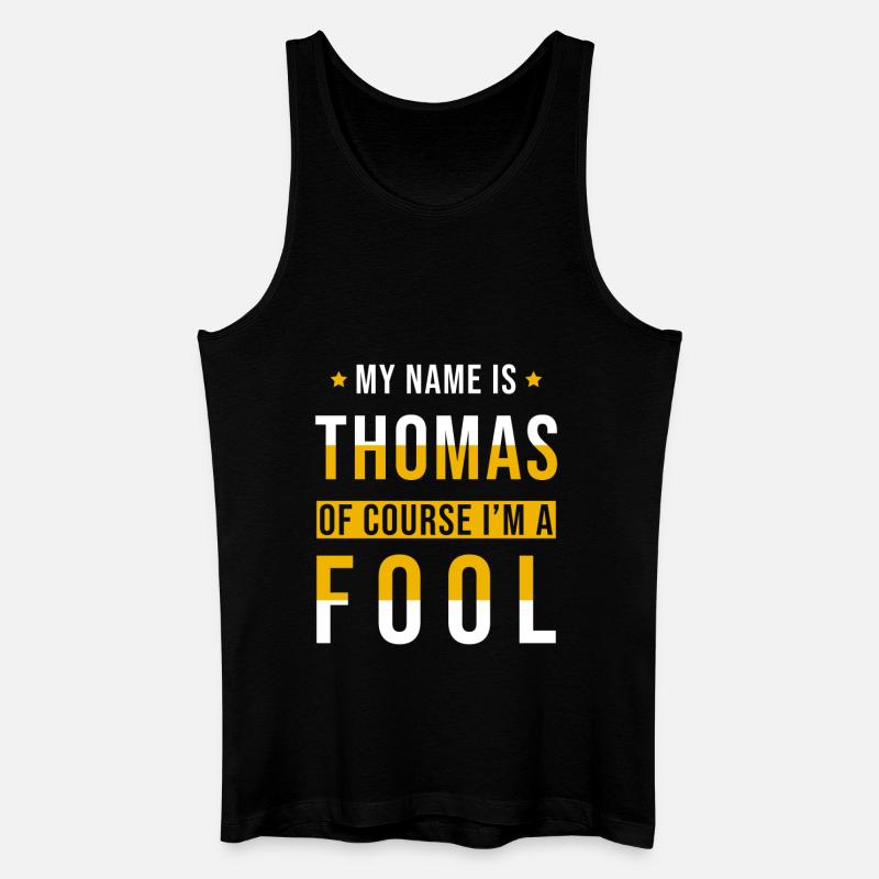 Thomas Name Geschenk lustig Spruch - Männer Bio Tank Top - Schwarz