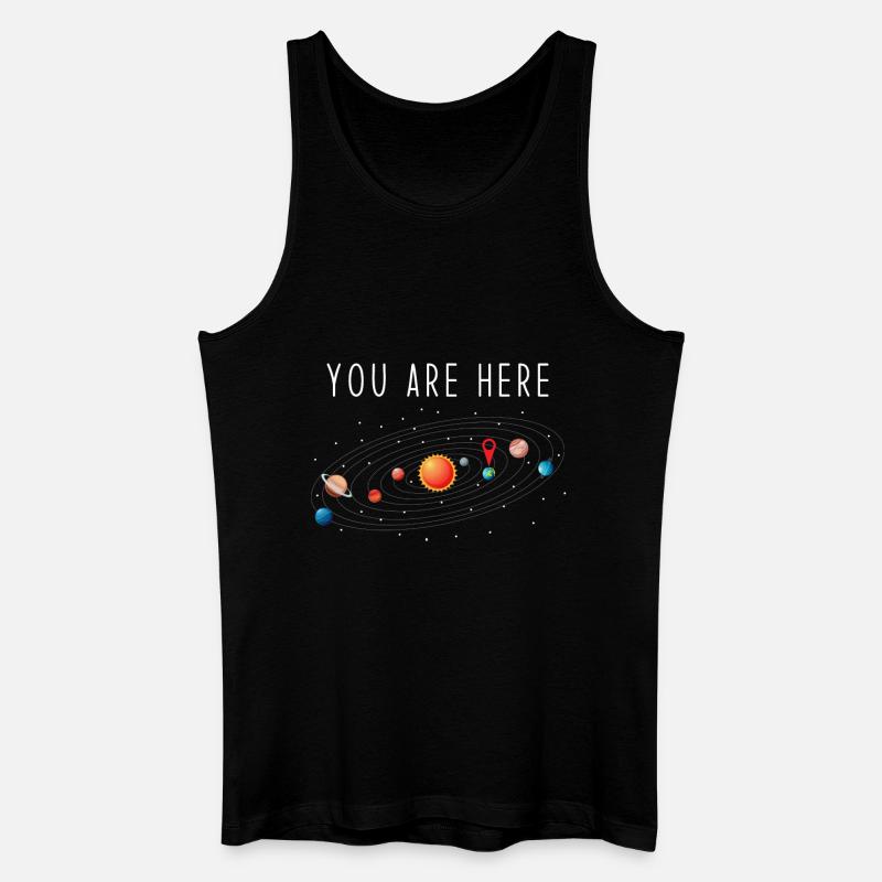 Sonnensystem - Männer Bio Tank Top - Schwarz