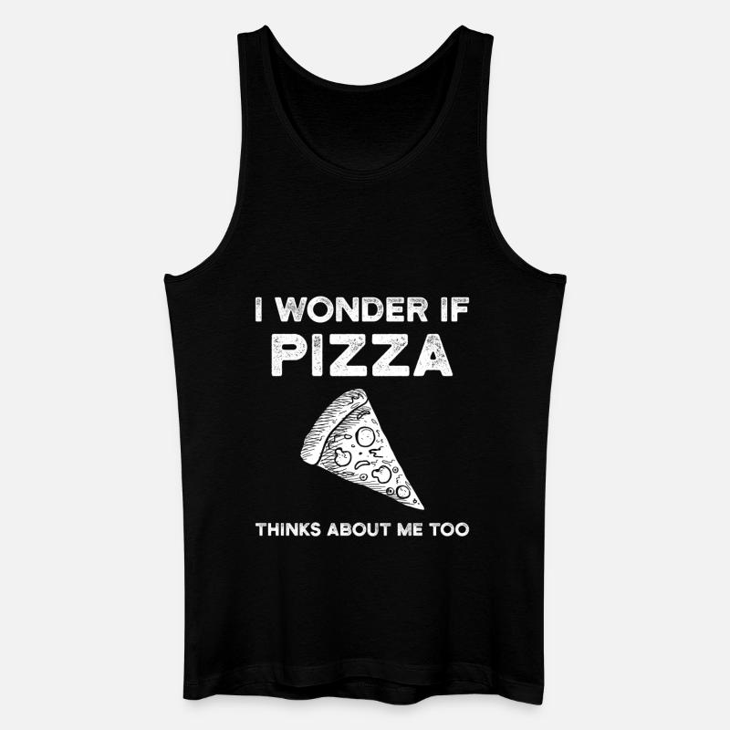 Pizza - Männer Bio Tank Top - Schwarz