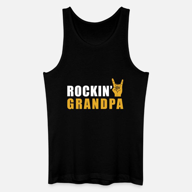 Rock Opa Rock n Roll - Männer Bio Tank Top - Schwarz