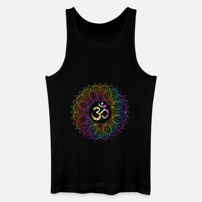 Ohm Zen Mandala - Männer Bio Tank Top - Schwarz