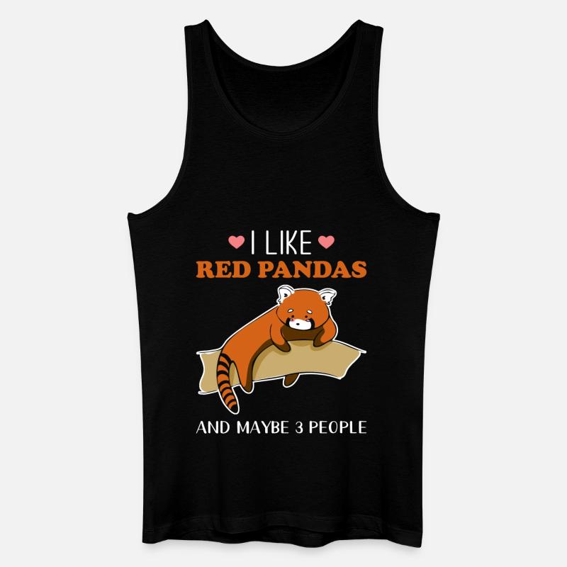 Roter Panda - Männer Bio Tank Top - Schwarz