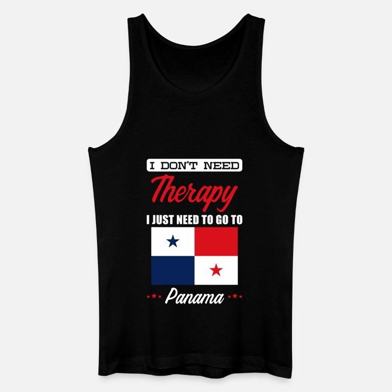 Panama - Männer Bio Tank Top - Schwarz