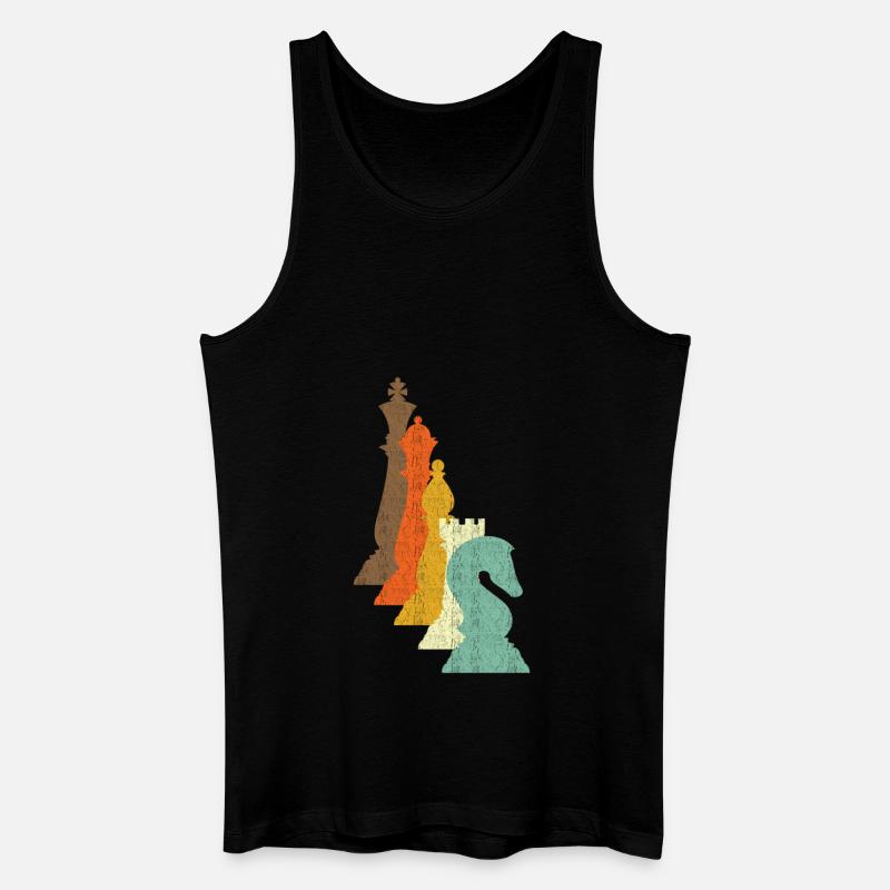Schachfiguren Schach Geschenk - Männer Bio Tank Top - Schwarz