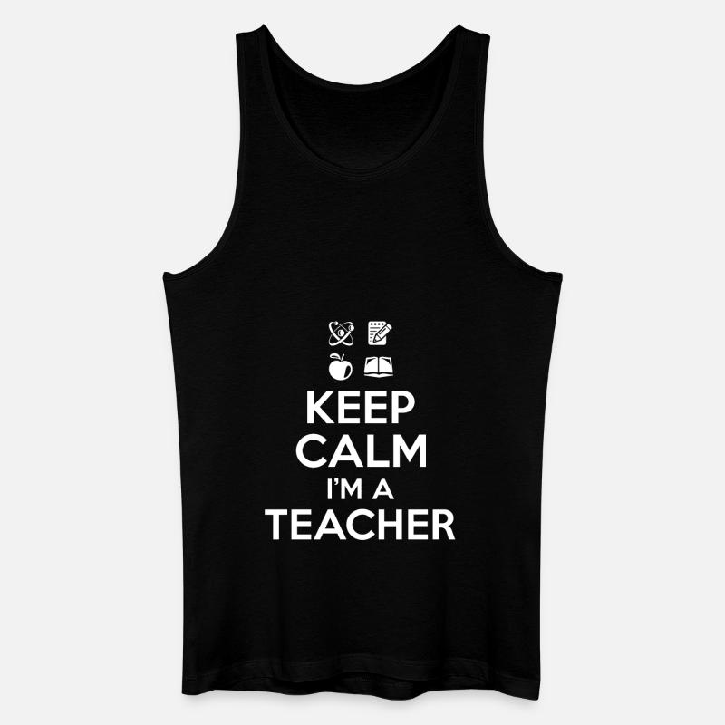 Keep Calm Lehrer - Männer Bio Tank Top - Schwarz