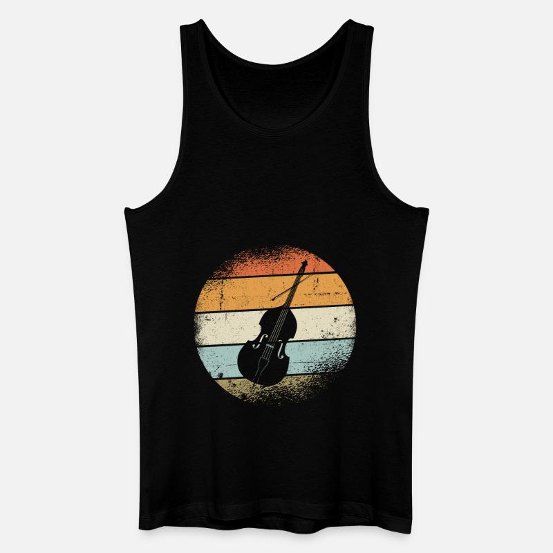Kontrabass - Männer Bio Tank Top - Schwarz