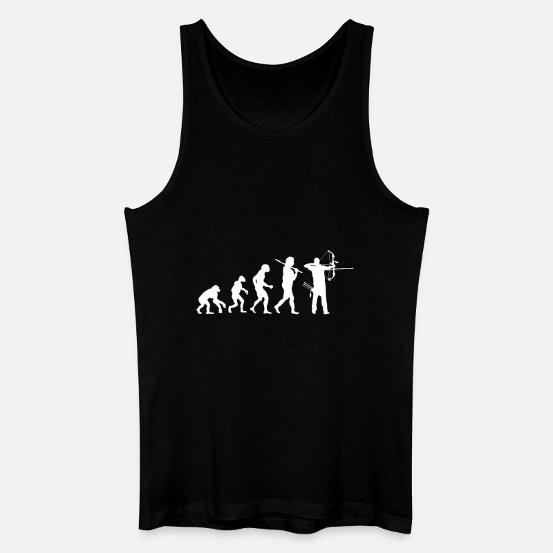 Evolution Bogenschießen - Männer Bio Tank Top - Schwarz