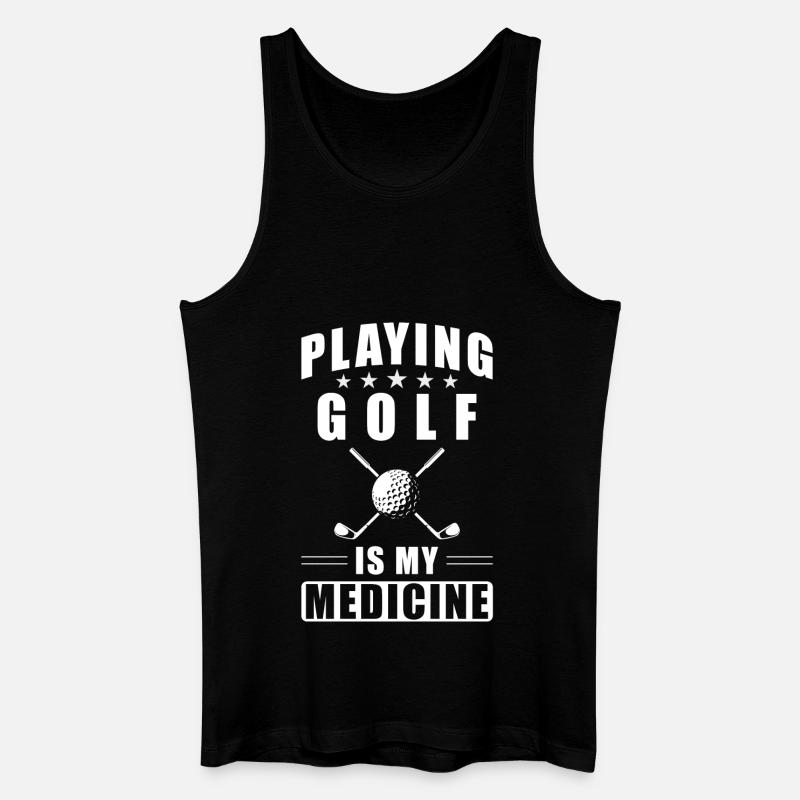 Golf - Männer Bio Tank Top - Schwarz