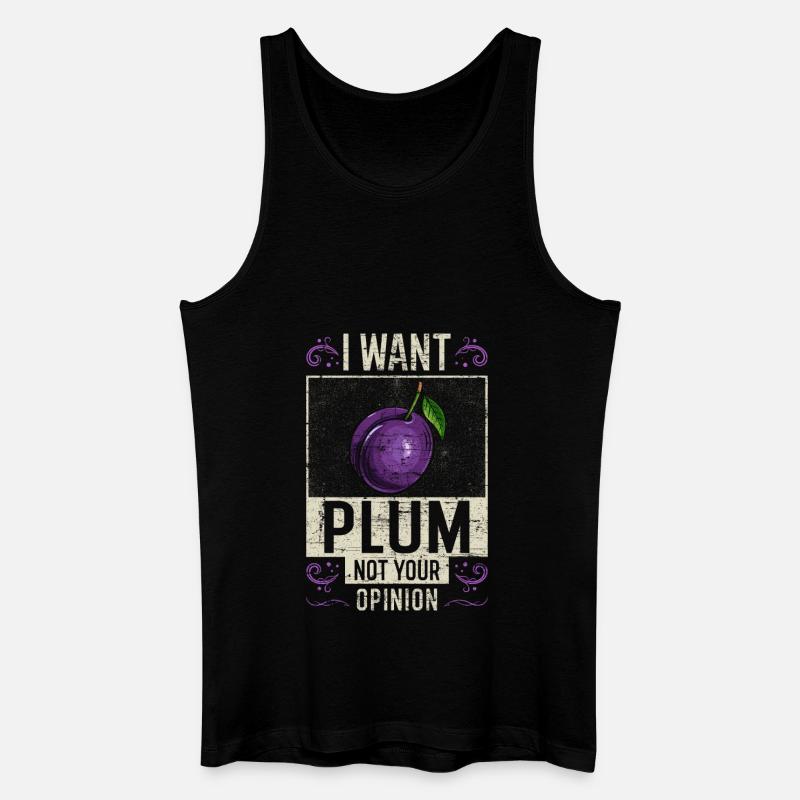 Pflaume Spruch lustig - Männer Bio Tank Top - Schwarz