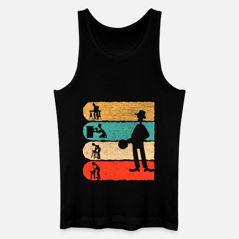 Tischler Retro Geschenk - Männer Bio Tank Top - Schwarz