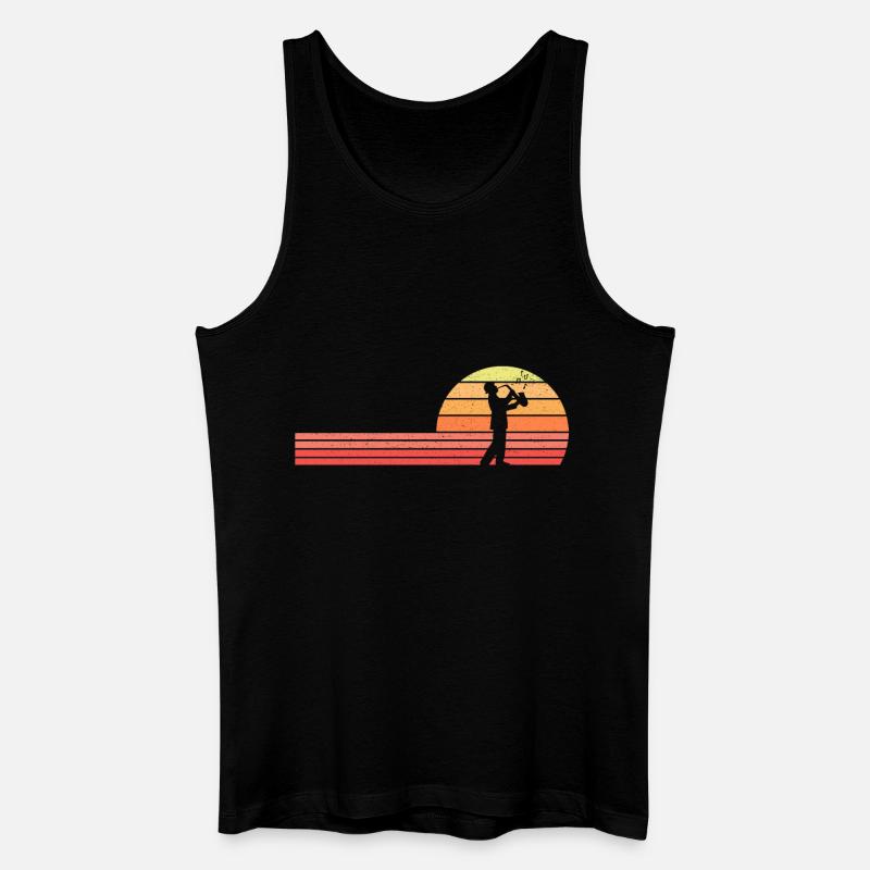 Jazz Retro - Männer Bio Tank Top - Schwarz