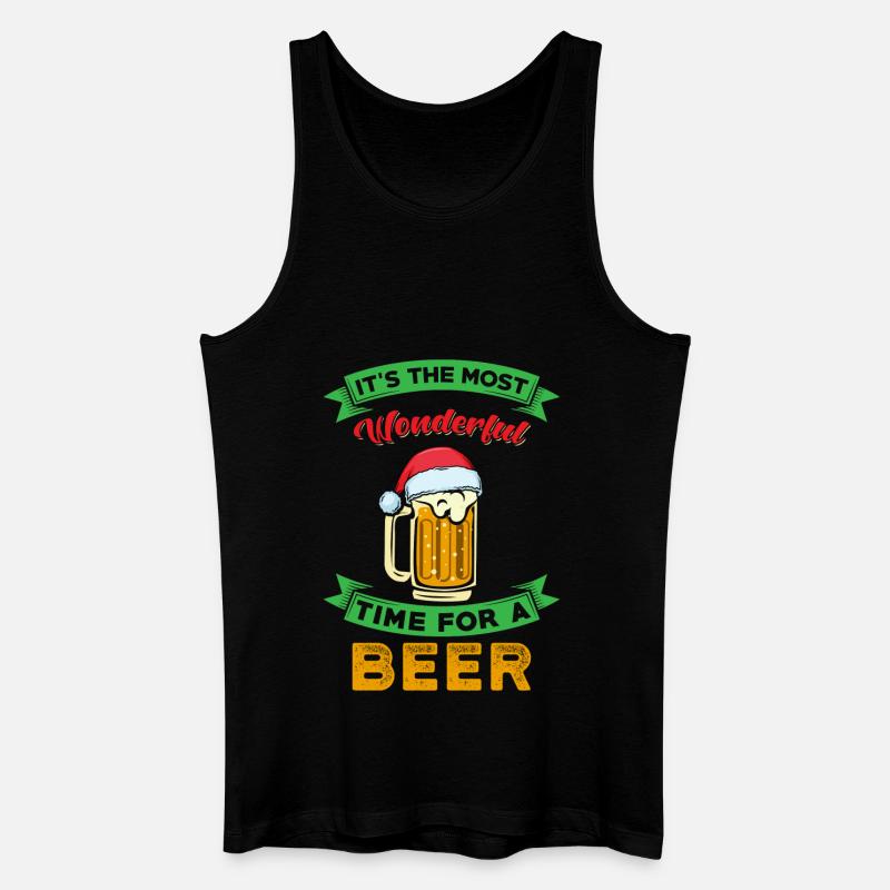 Weihnachten Bier - Männer Bio Tank Top - Schwarz