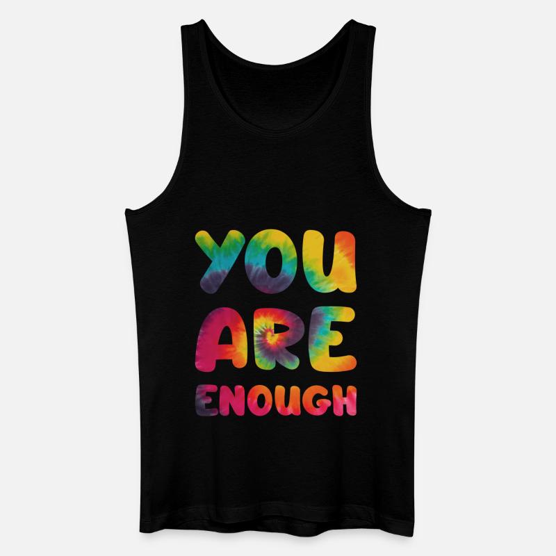 You are enough - Männer Bio Tank Top - Schwarz