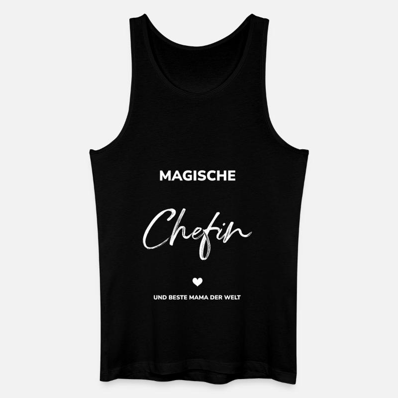 Chefin und Mama - Männer Bio Tank Top - Schwarz