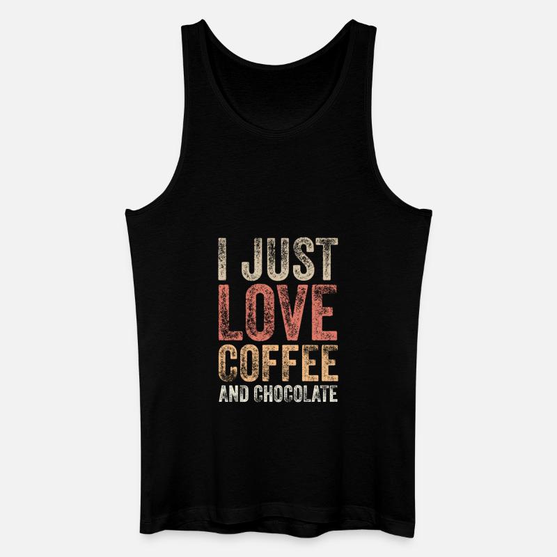 Schoko und Kaffee - Männer Bio Tank Top - Schwarz