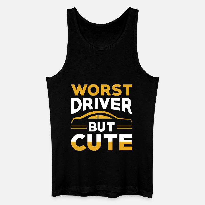 Auto fahren Spruch lustig - Männer Bio Tank Top - Schwarz