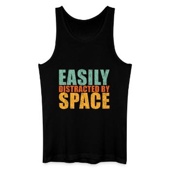 Space - Männer Bio Tank Top - Schwarz - Vorne