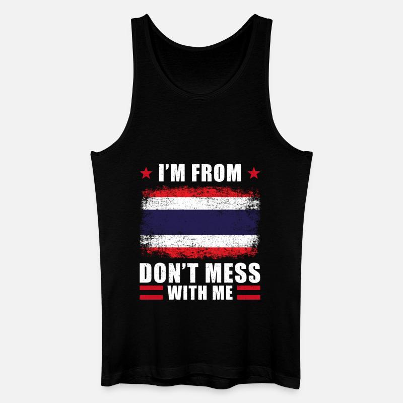 Thailand Spruch - Männer Bio Tank Top - Schwarz