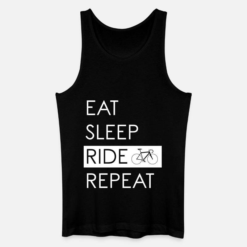 EAT SLEEP RIDE REPEAT - Männer Bio Tank Top - Schwarz