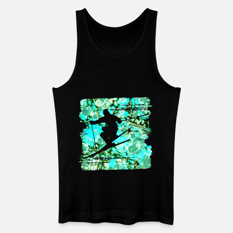 skifahrer e 248 - Männer Bio Tank Top - Schwarz