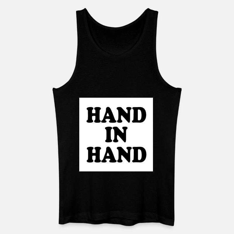 Hand in hand - Männer Bio Tank Top - Schwarz