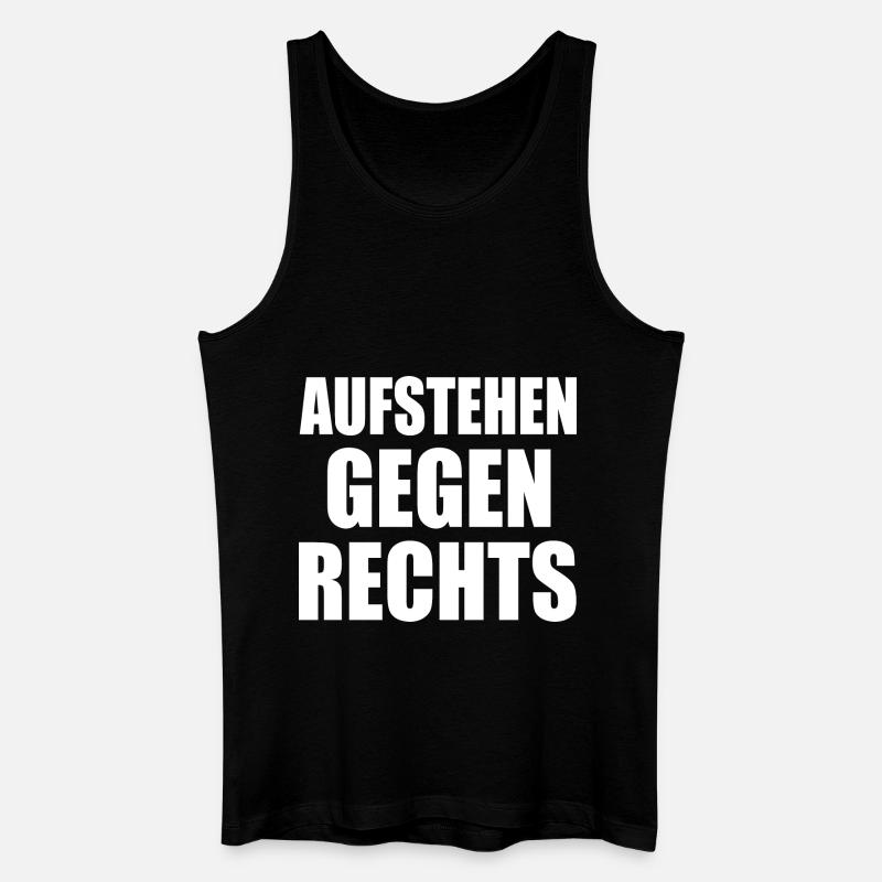 Aufstehen gegen rechts - Männer Bio Tank Top - Schwarz