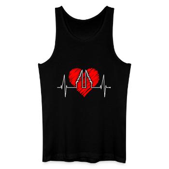 Bali Heartbeat Heaven’s Gate Indonésie Love Bali - Débardeur bio Homme - noir - Devant