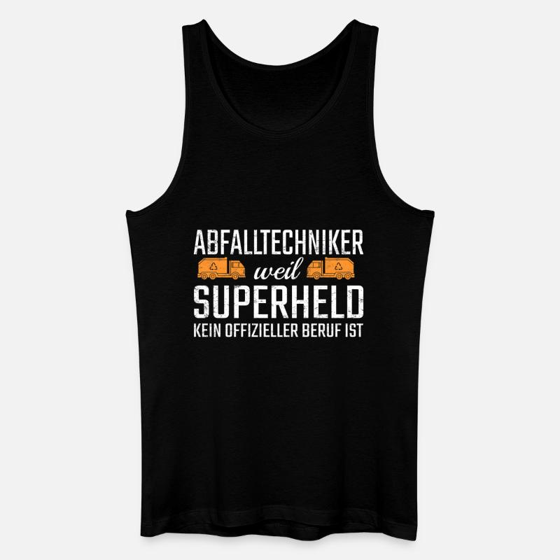Abfalltechniker Superheld - Männer Bio Tank Top - Schwarz