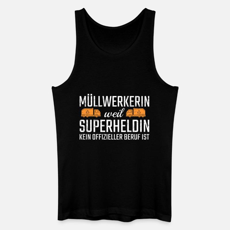 Garbage Worker Superheroine - Men’s Organic Tank Top - black