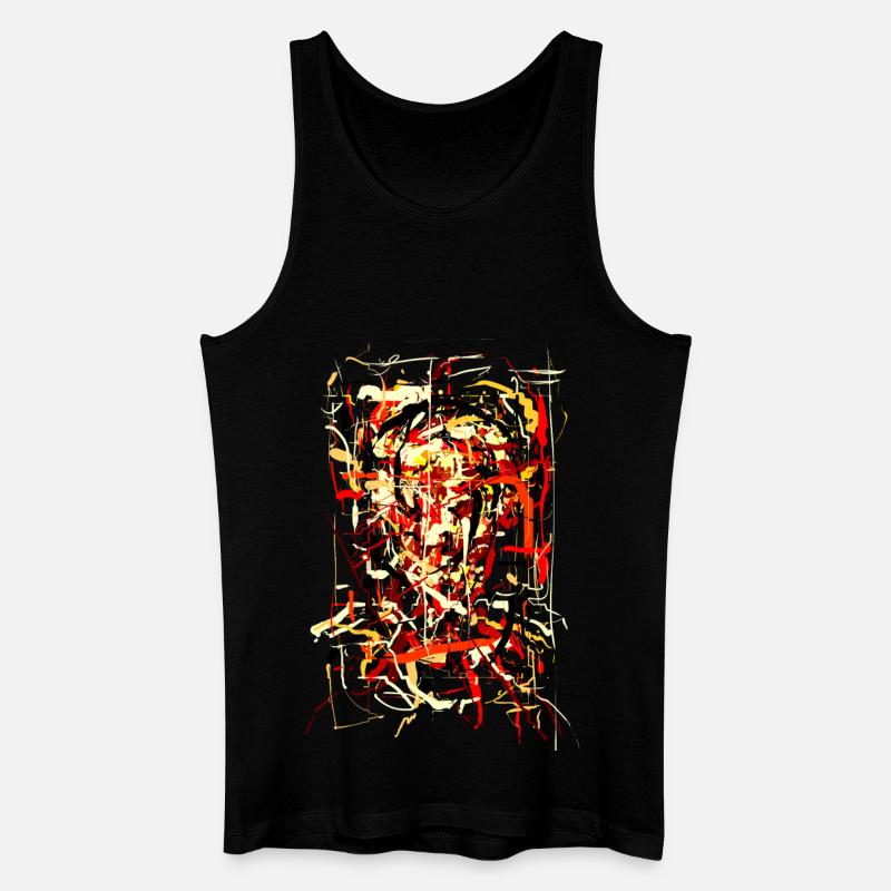Flammender Teufel - Männer Bio Tank Top - Schwarz