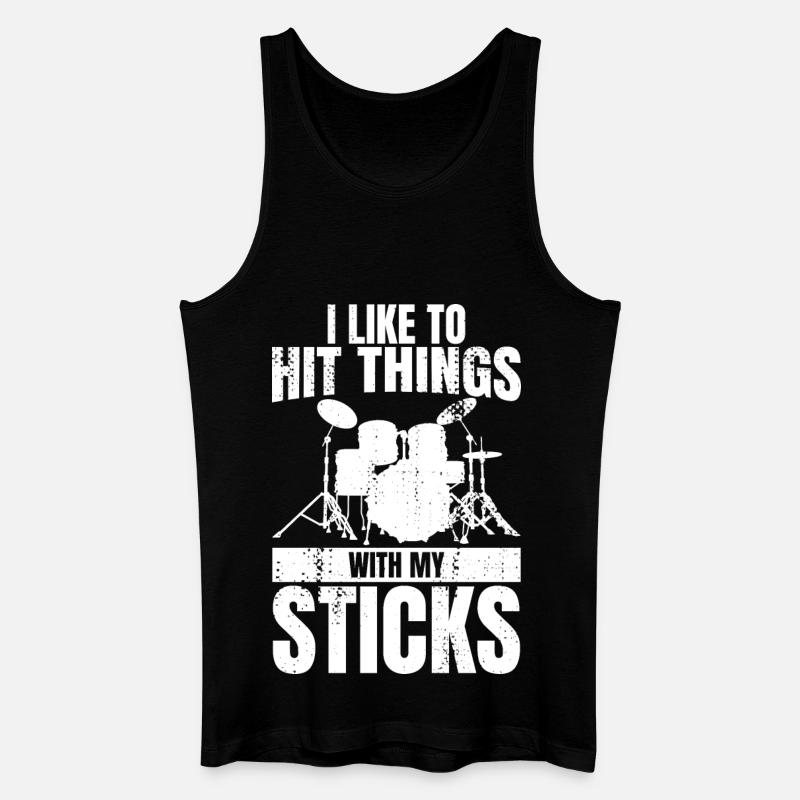 Lustiger Drummer Witz - Männer Bio Tank Top - Schwarz