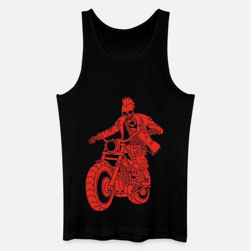 Der rote Biker aus der Hölle - Männer Bio Tank Top - Schwarz