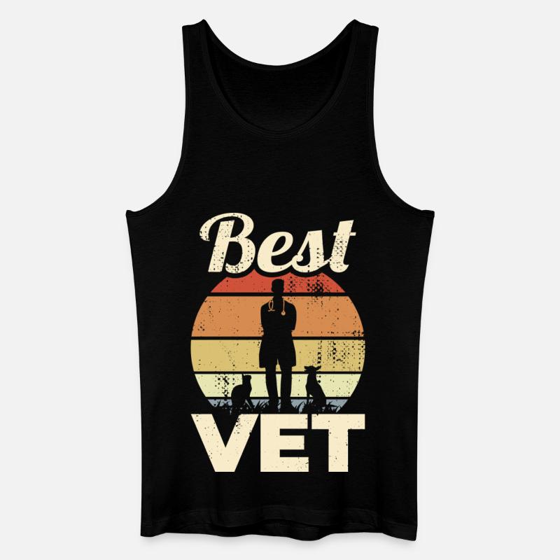Bester Tierarzt - Männer Bio Tank Top - Schwarz