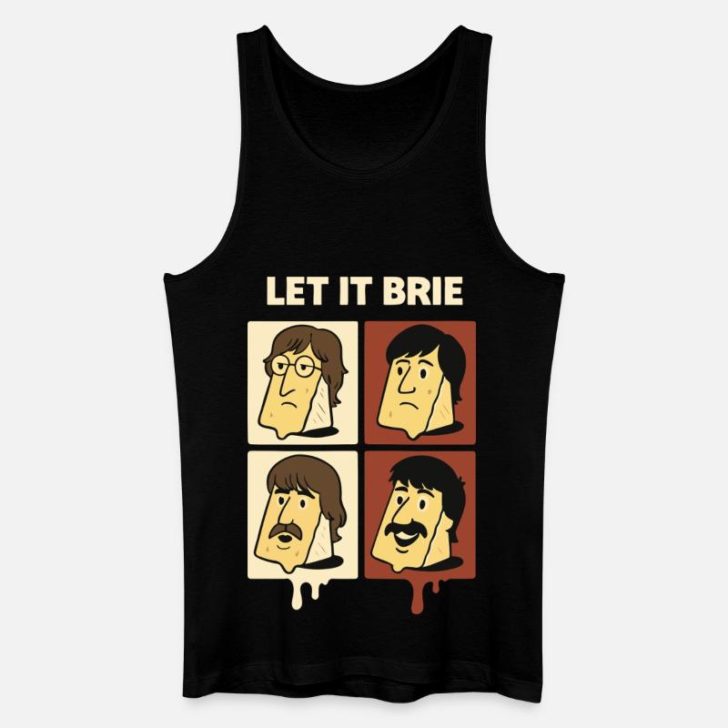 Let It Brie Cheese Quartet - Men’s Organic Tank Top - black