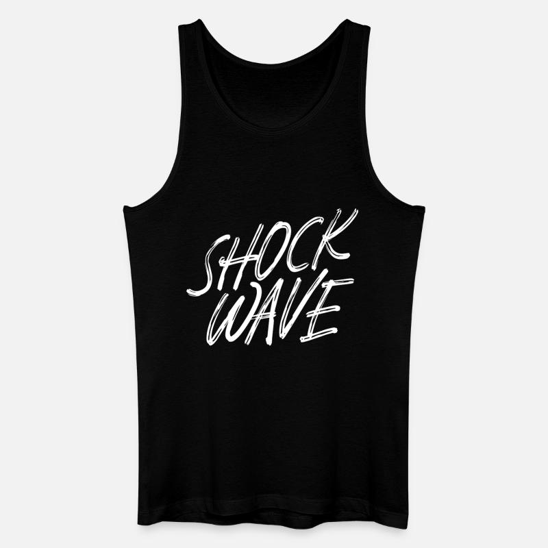 Schockwelle Pinselsturm Design - Männer Bio Tank Top - Schwarz