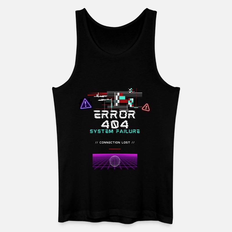 Cyberpunk & Static - Männer Bio Tank Top - Schwarz