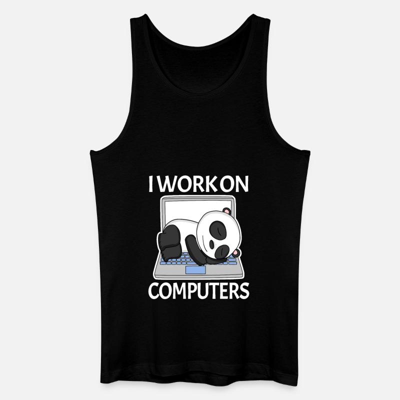 Computer Nerd Programmierer Herren Geschenk - Männer Bio Tank Top - Schwarz