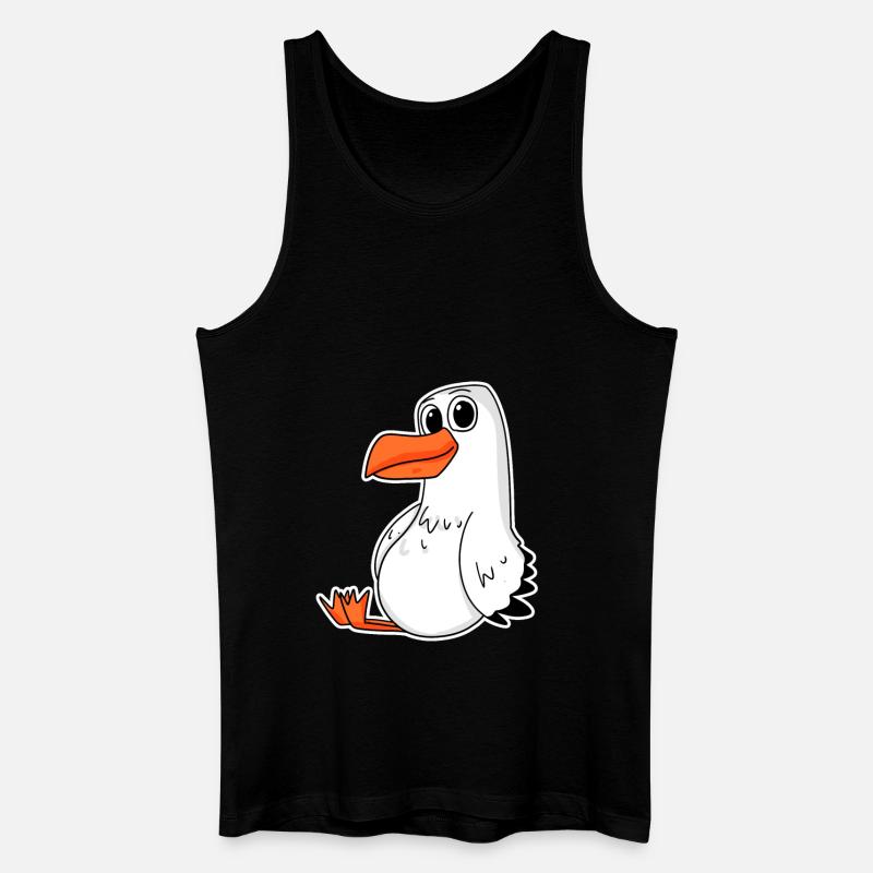 Möwe - Männer Bio Tank Top - Schwarz