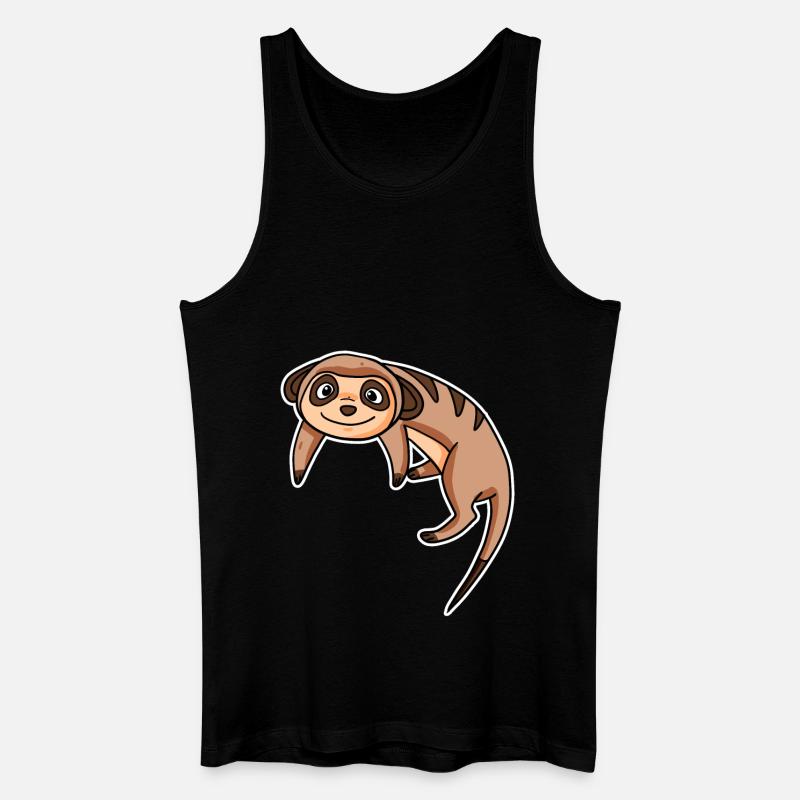 Erdmännchen - Männer Bio Tank Top - Schwarz
