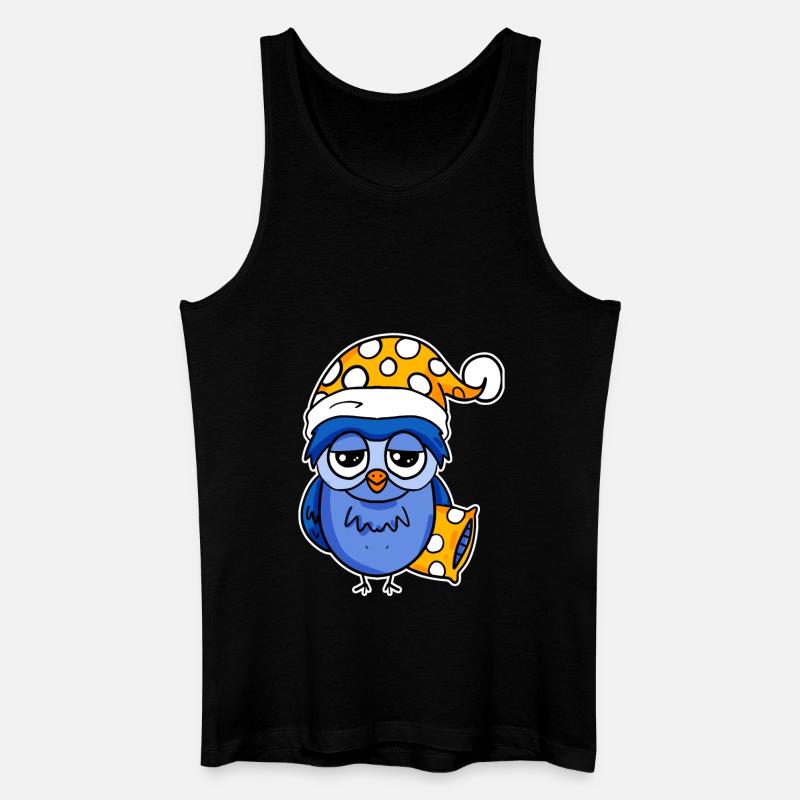 Early riser owl sleeping - Men’s Organic Tank Top - black