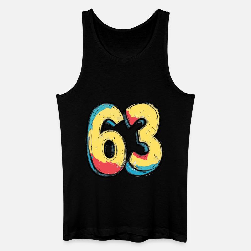 63 Number Comic - Men’s Organic Tank Top - black