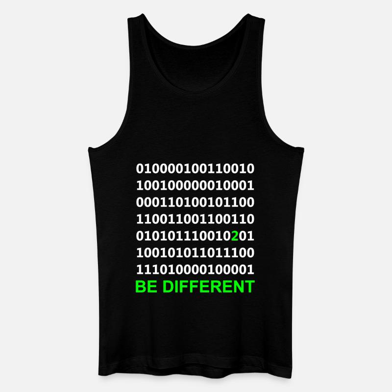 Be Different - Binär - Digital - Männer Bio Tank Top - Schwarz