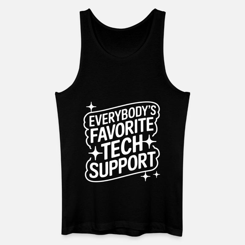 Technischer Support Computerfreak Nerd - Männer Bio Tank Top - Schwarz