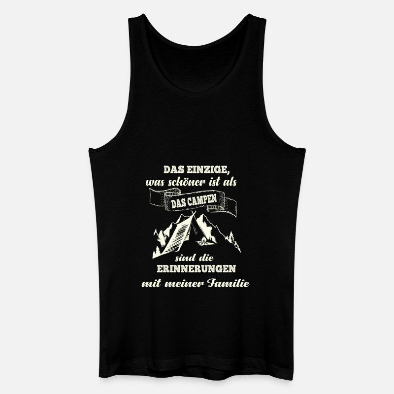 Camping - Männer Bio Tank Top - Schwarz