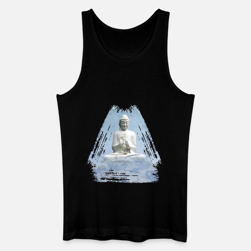 buddha 1 - Männer Bio Tank Top - Schwarz